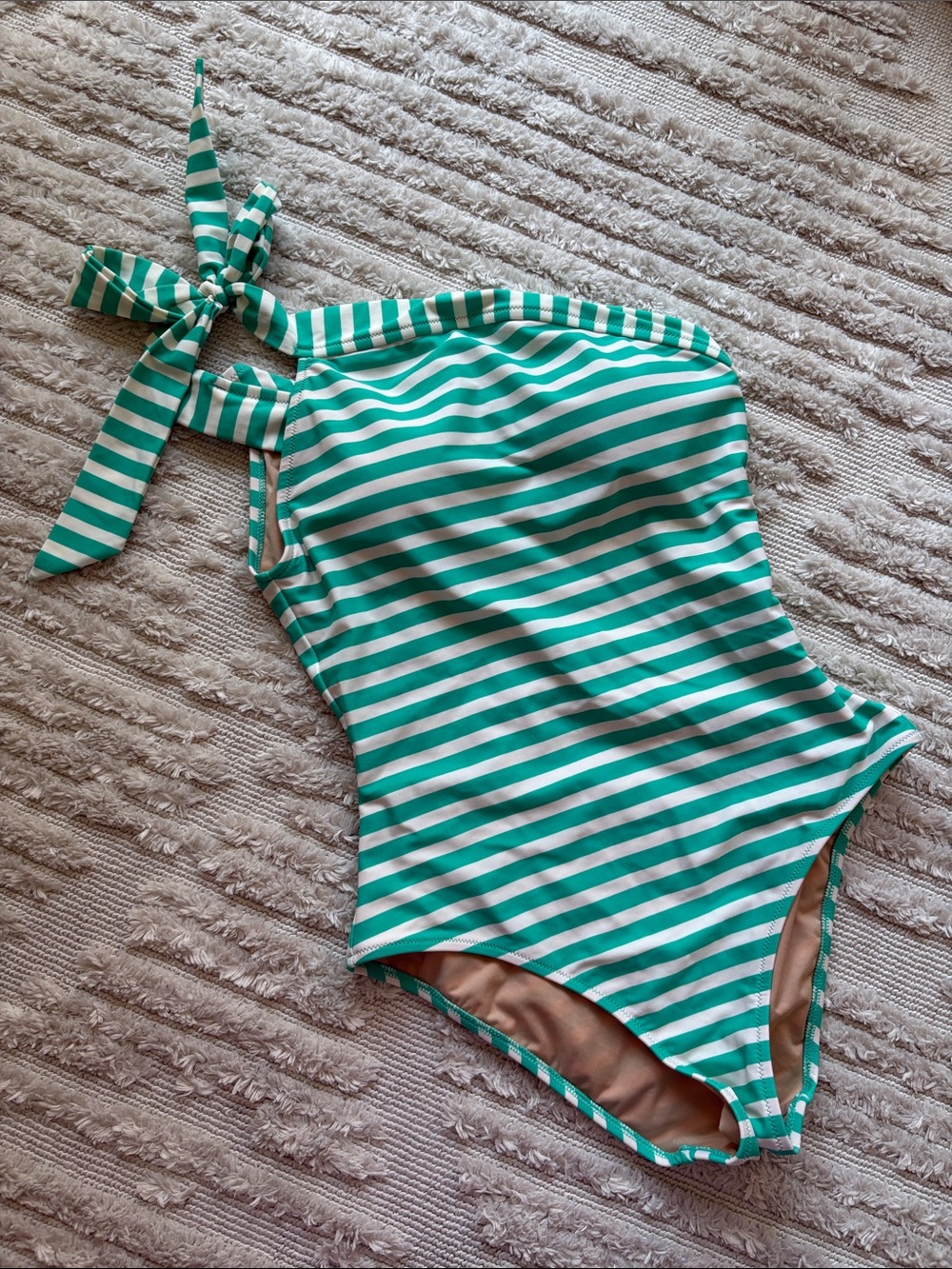 J Crew striped One shoulder swimsuit, 6